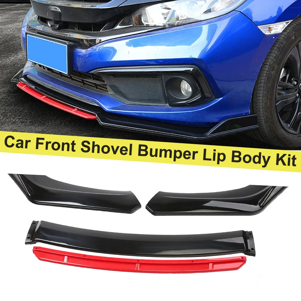 

Universal Car Front Shovel Bumper Lip Body Kit Spoiler Guard Protector ﻿Carbon Fibe Decorative Strip Canard Lip Splitter