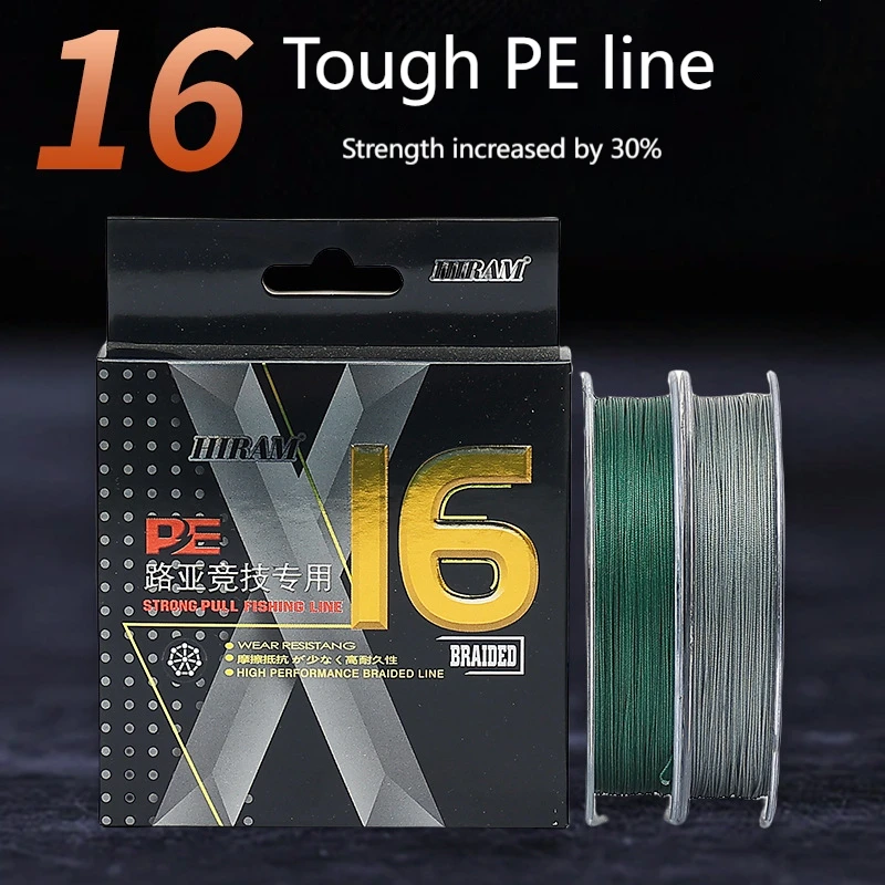 16 Strands Braided Fishing Line Super Strong 154 165 220 275 308LBS X-wire Core 100M-500M Multifilament 0.16mm-1.1MM