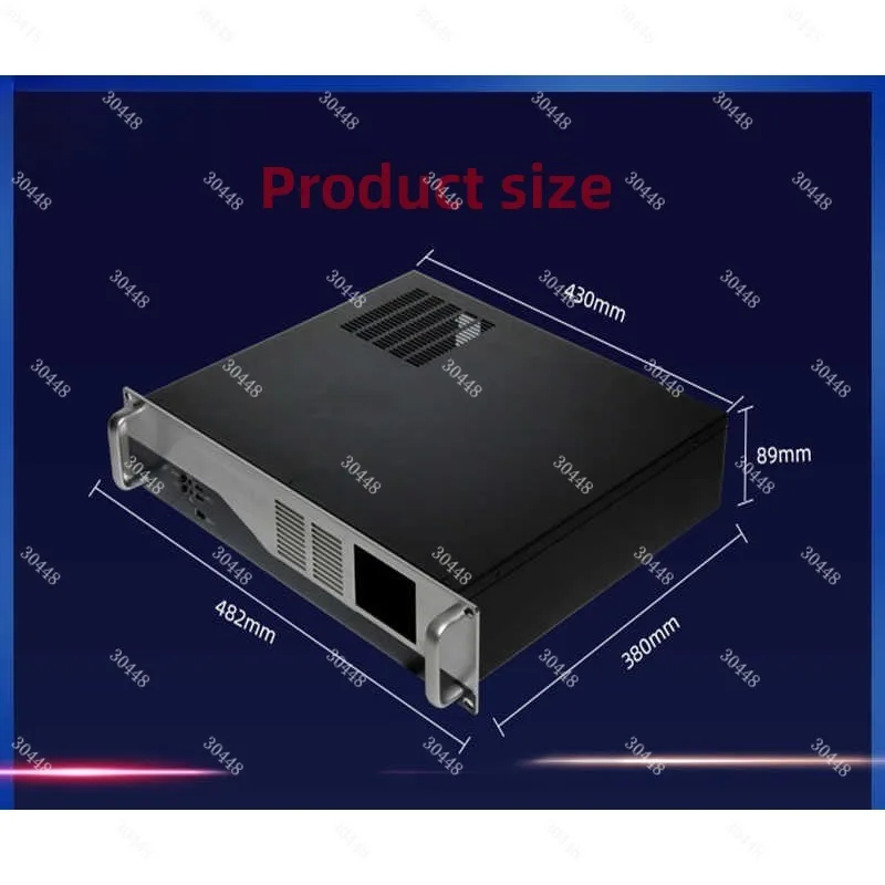 2U Rackmount Server Chassis 19 Inch Industrial Case 6 HDD Bays Support Standard ATX PSU For NAS Storage Security NVR Monitor - view 3