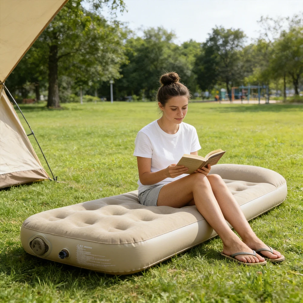 21 Holes  Inflatable Bed Elect - Inflatable Camping Sleeping Pad Pillow recension och pris
