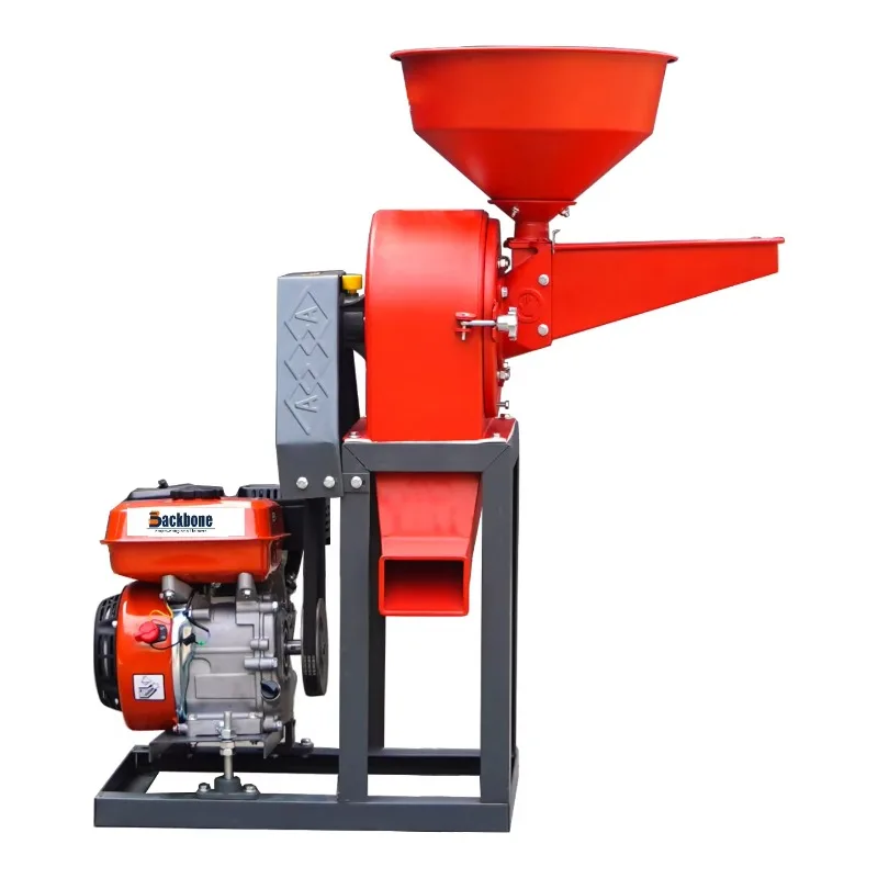 Gasoline engine grain grinders for corn, spices and rice