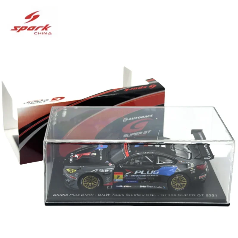 Spark-modelo de simulación de resina 1/43 BMW GT300 SUPER 2021, colección de juguetes decorativos para niños, regalos de vacaciones para niños