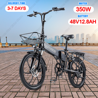 RANDRIDE YA20M Electric Bike 350W Brushless Motor 48V 12.8 Lithium Battery Dual Disc Brakes Electric Bicycle Adult Travel E-Bike