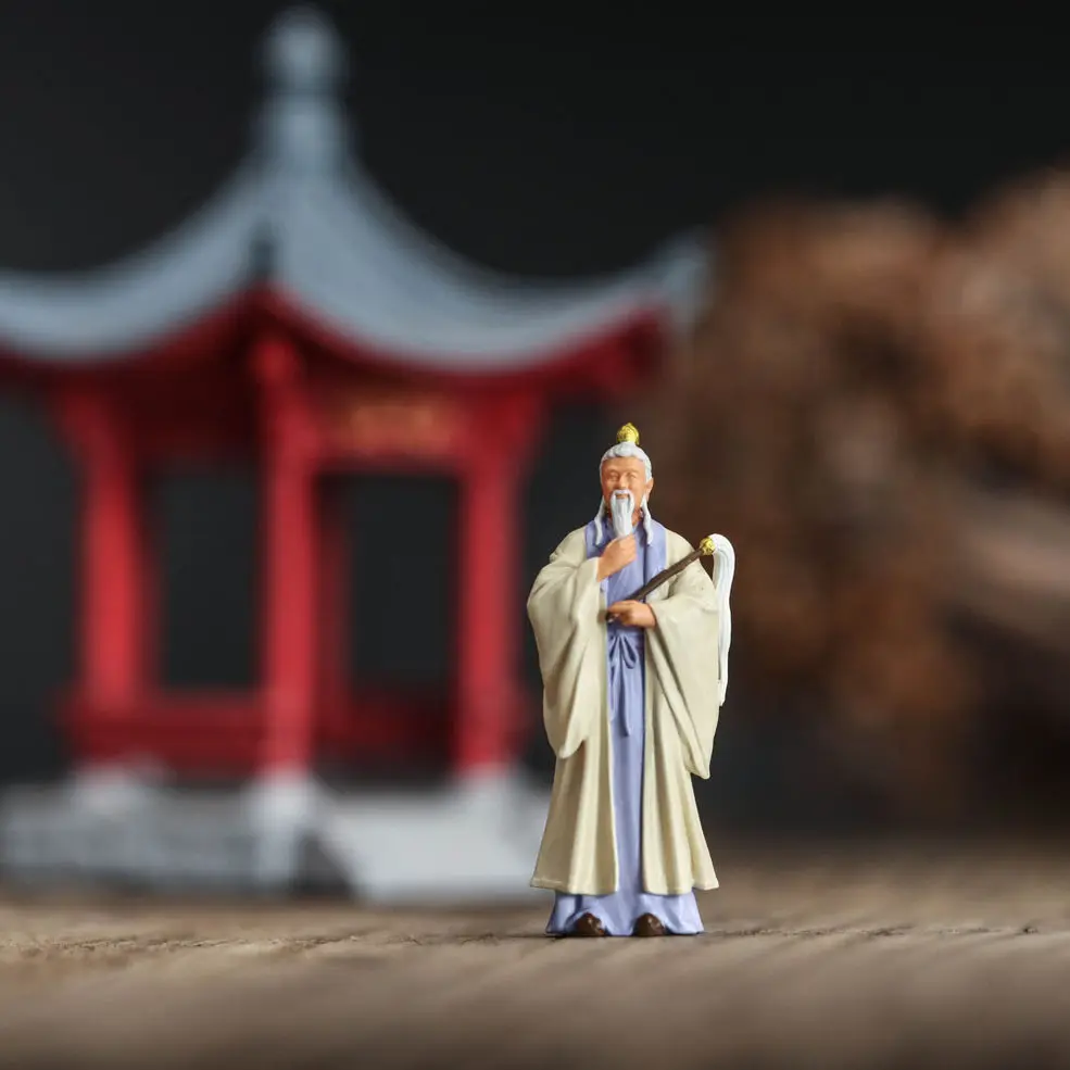 A Small-scale Miniature Landscape Model of The Ancient Style Figure and Flower Bonsai of The Bodhi Ancestor