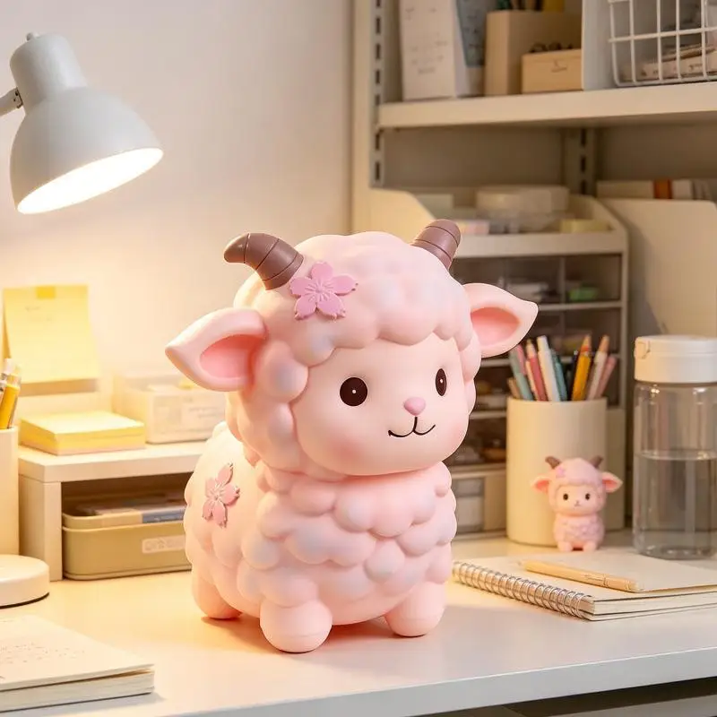Creative Lamb Shaped Piggy Bank Kids Gifts Anti Drop Function, Large Capacity For Storing And Receiving Gifts