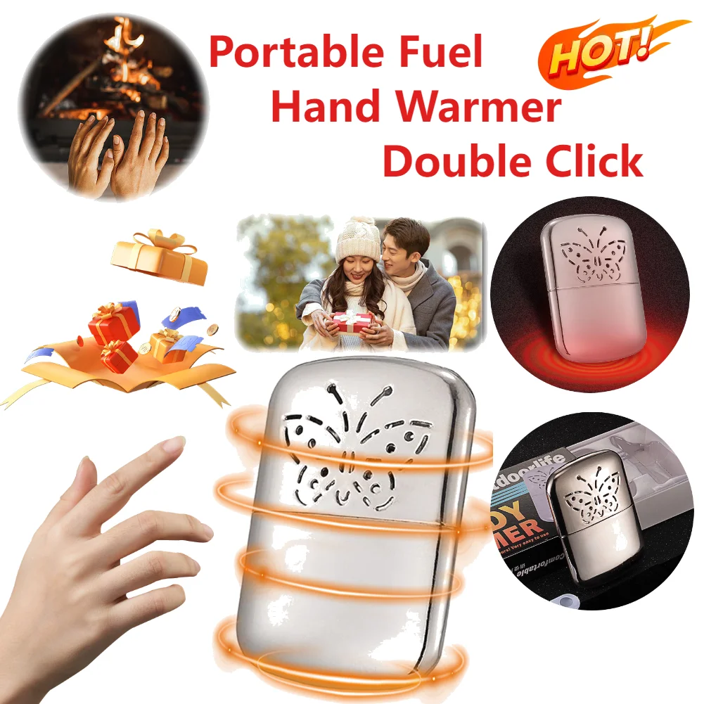 Catalytic Hand Warmer Metal Alloy Reusable Warmer Portable Liquid Fuel Warmer Vintage Hand Warmer Pocket Winter Heater Gifts