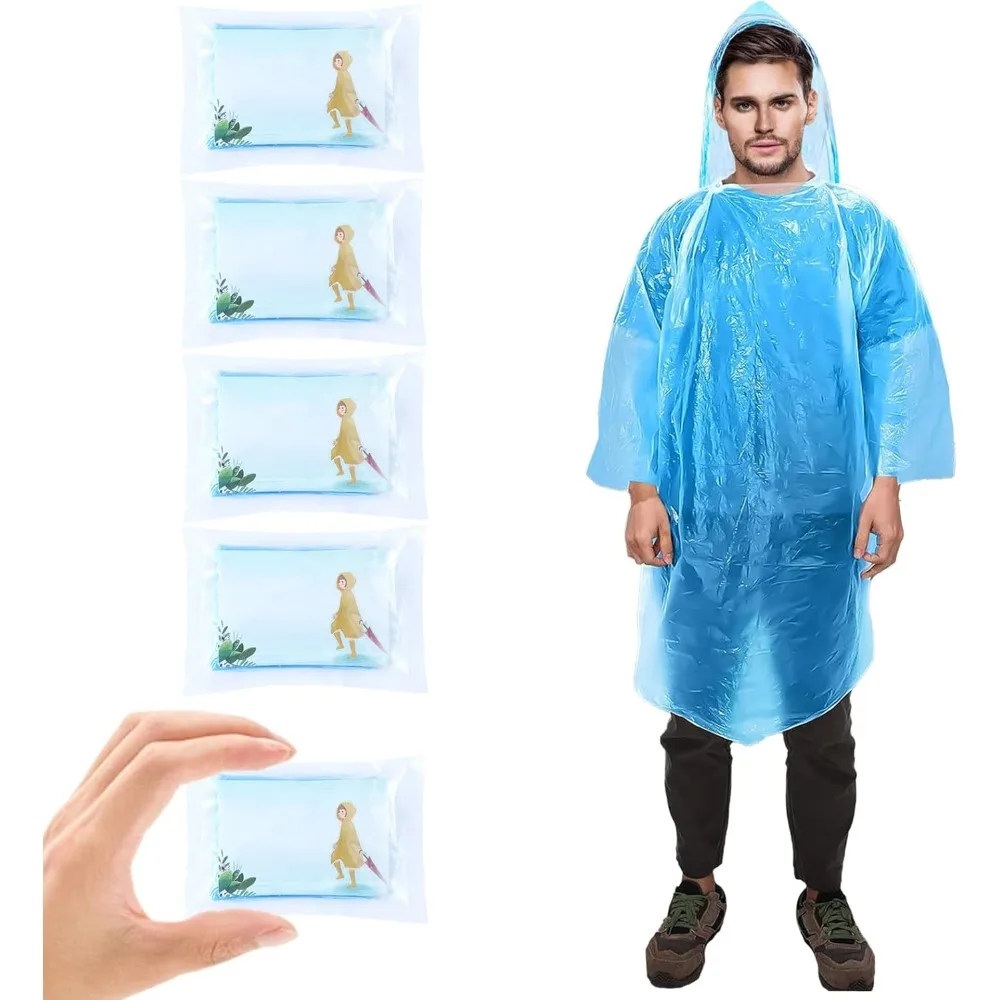 

20 шт. одноразовые пончо от дождя для взрослых, пончо для взрослых от дождя, одноразовые пончо семейный пакет для женщин и мужчин
