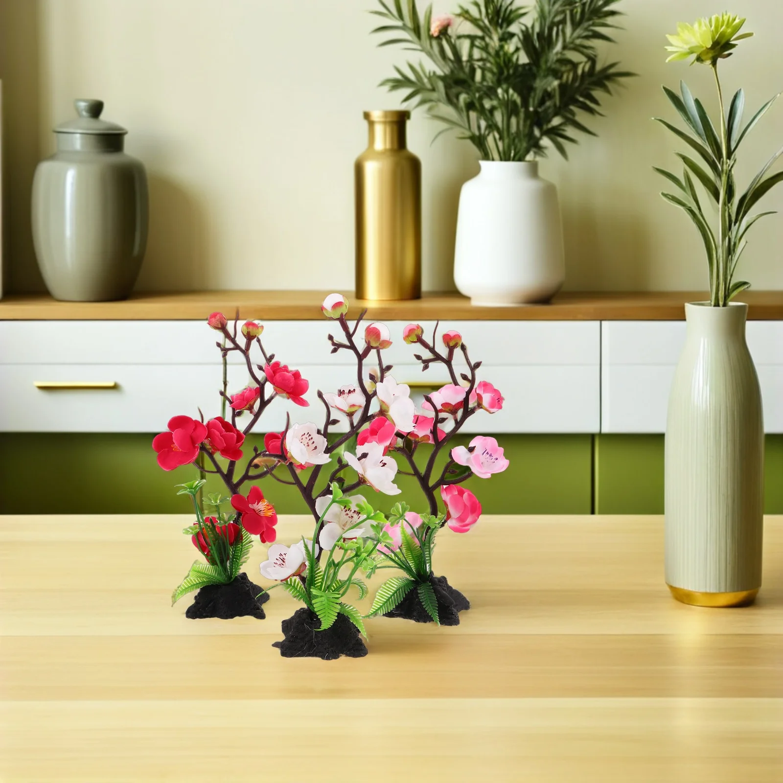 

3Pcs Elegant Sushi Flower Ornament Authentic Japanese Style Sashimi Plate Flowers Dish Decor Versatile Use Table Decor