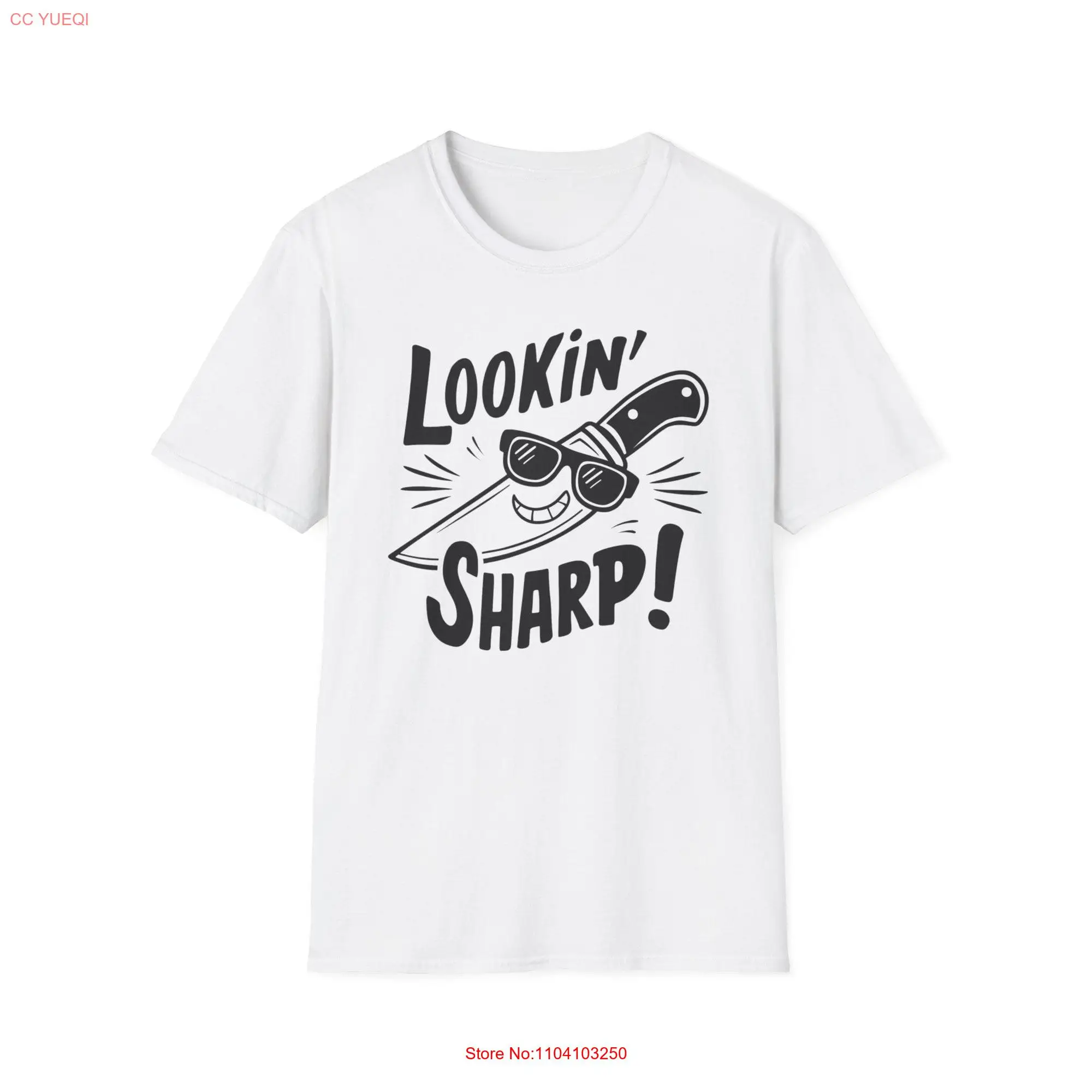 Cartoon Knife 'Looking Sharp ' T Shirt Softstyle long or short sleeves