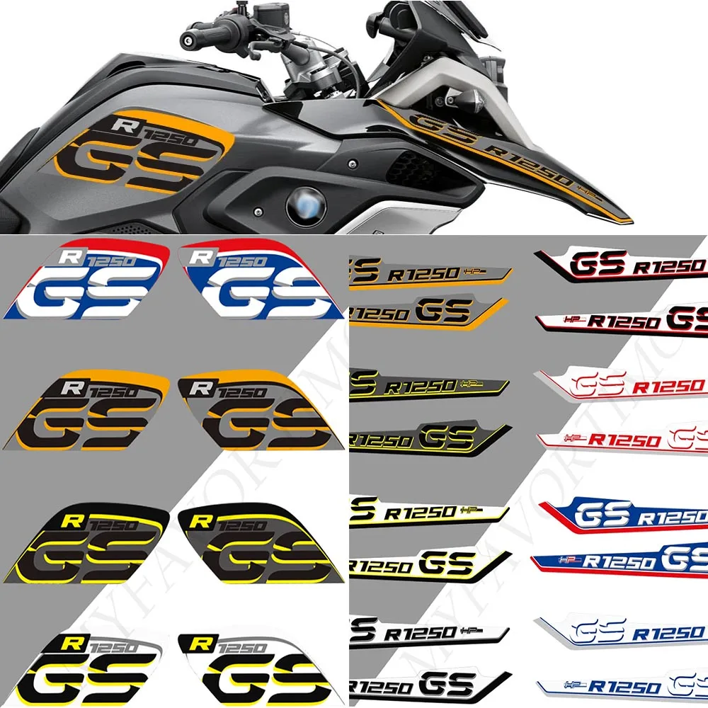 

2019 2020 2021R1250 R 1250 GS HP Stickers For BMW R1250GS Tank Pad Protector Adventure Trunk Luggage Cases Windscreen Handguard