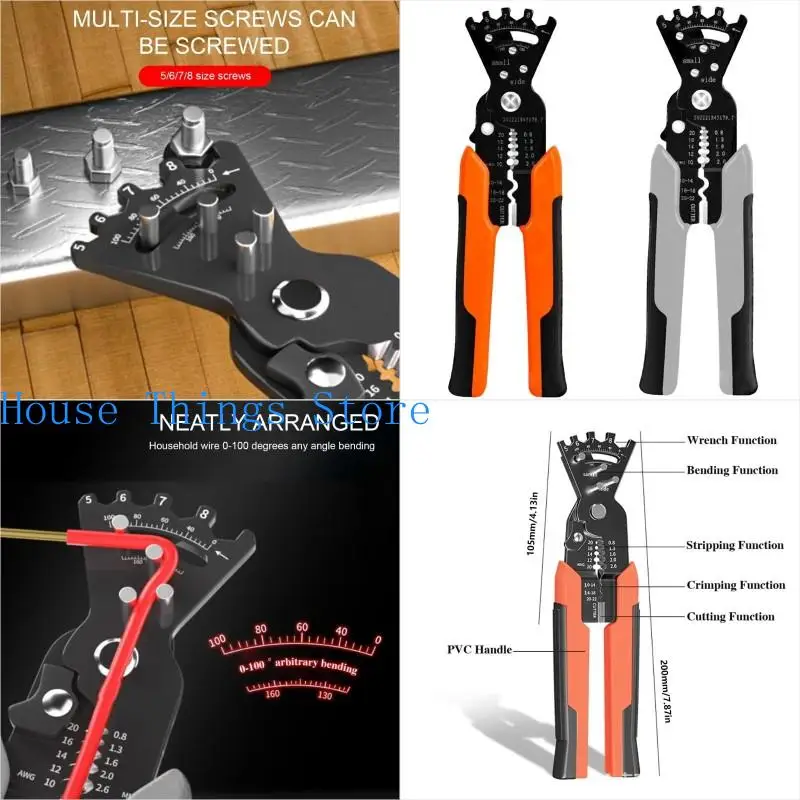 

652F Multifunctional Bending Pliers Wire Stripper for Electrician Line Cutting