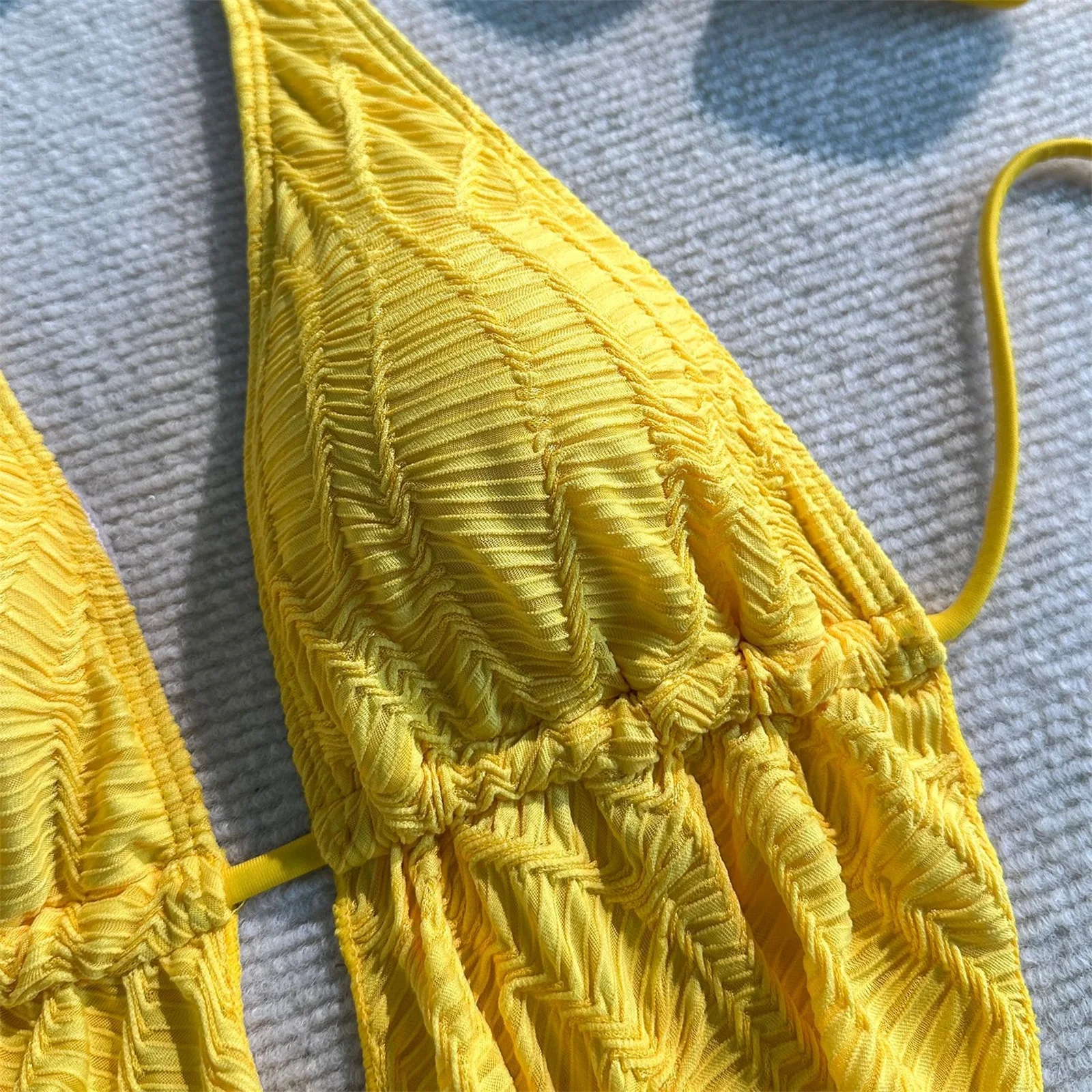 Conjunto de traje de baño de 3 piezas para mujer, tops con cuello halter, tangas y falda de baño con volantes, trajes de baño tankini informales para playa y piscina