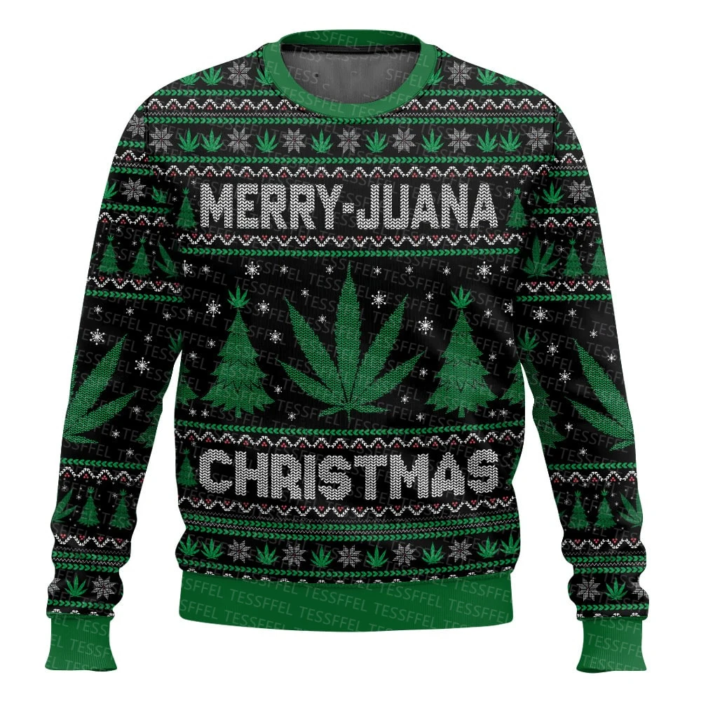 Cosplay Natale Babbo Natale maglione brutto lavorato a maglia Gesù Anime Vintage Graffiti maniche lunghe 3DPrint Pullover invernale Harajuku E
