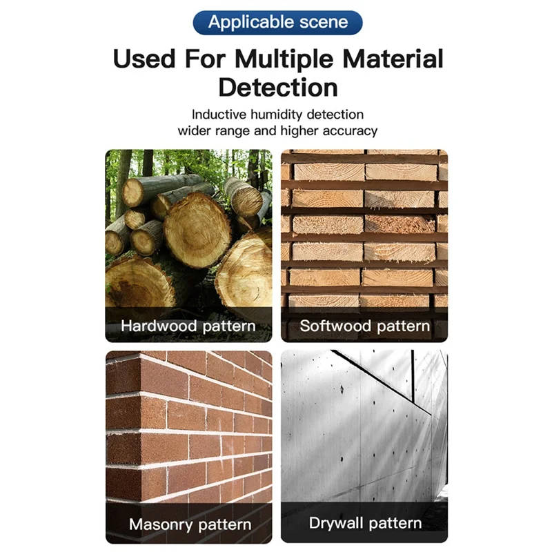 B74A MESTEK Wood Moisture Meter Plastic Wood Moisture Meter Temperature Humidity Detection Home Moisture Detector