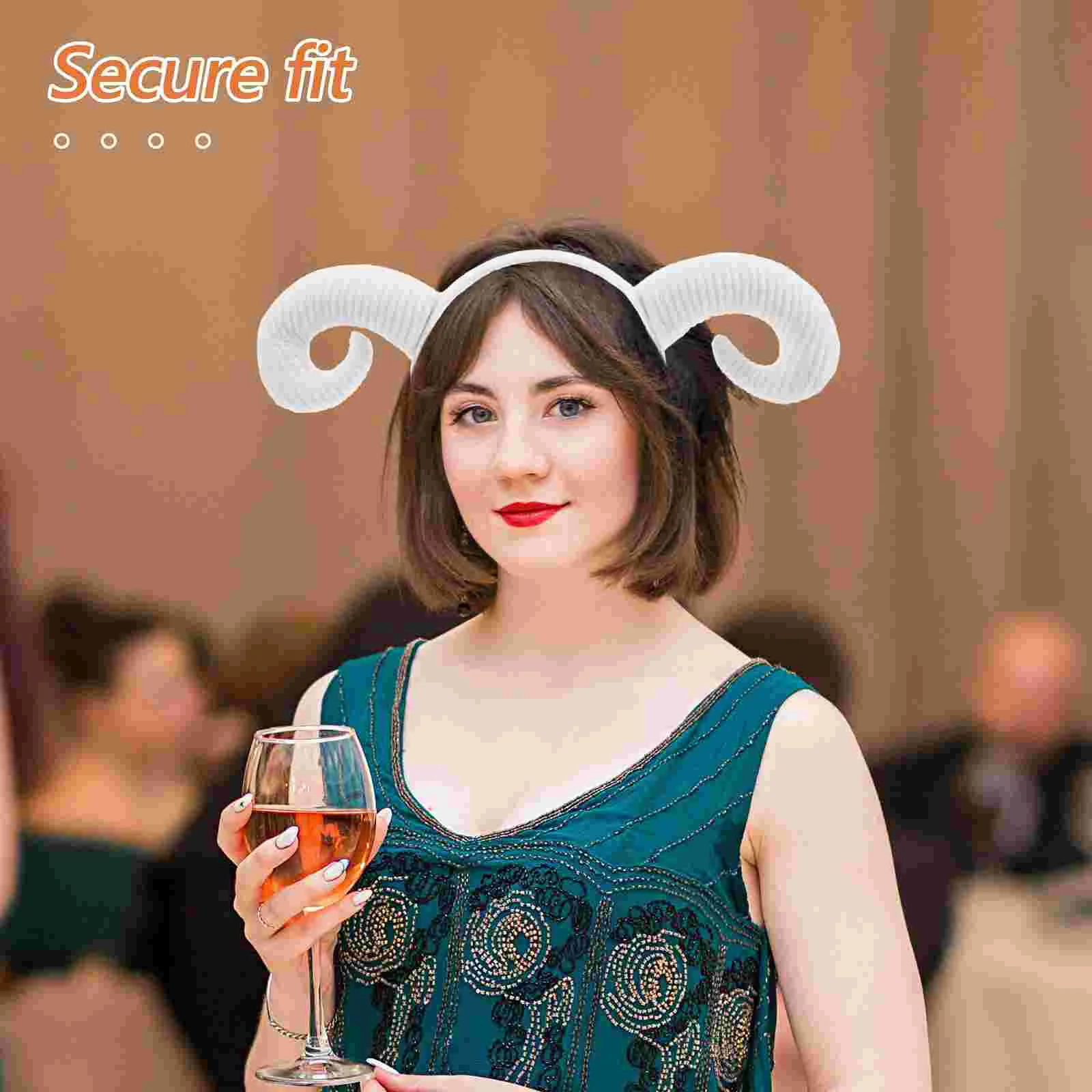 Devil's Horn Headband Cute Halloween Headbands Decorations Clothing Sheep Adult Cotton Funny