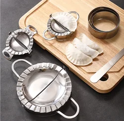 Dumpling Mould Stainless Steel Dumpling Maker Dough Cutter Lazy Must-Ravioli Making Mold DIY Jiaozi Maker Pastry Accessories