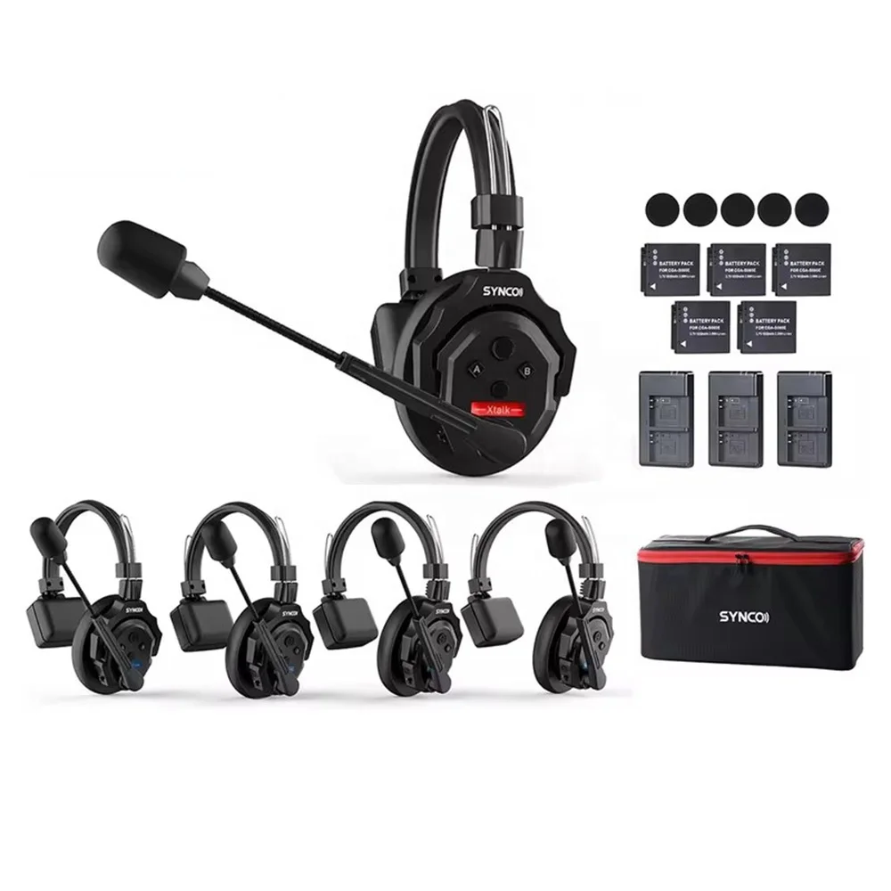 SYNCO Xtalk X5 Xtalk X2 X3 Wireless Intercom System 2.4G Communication Headset With Battery Wireless Microphone For Team Studio