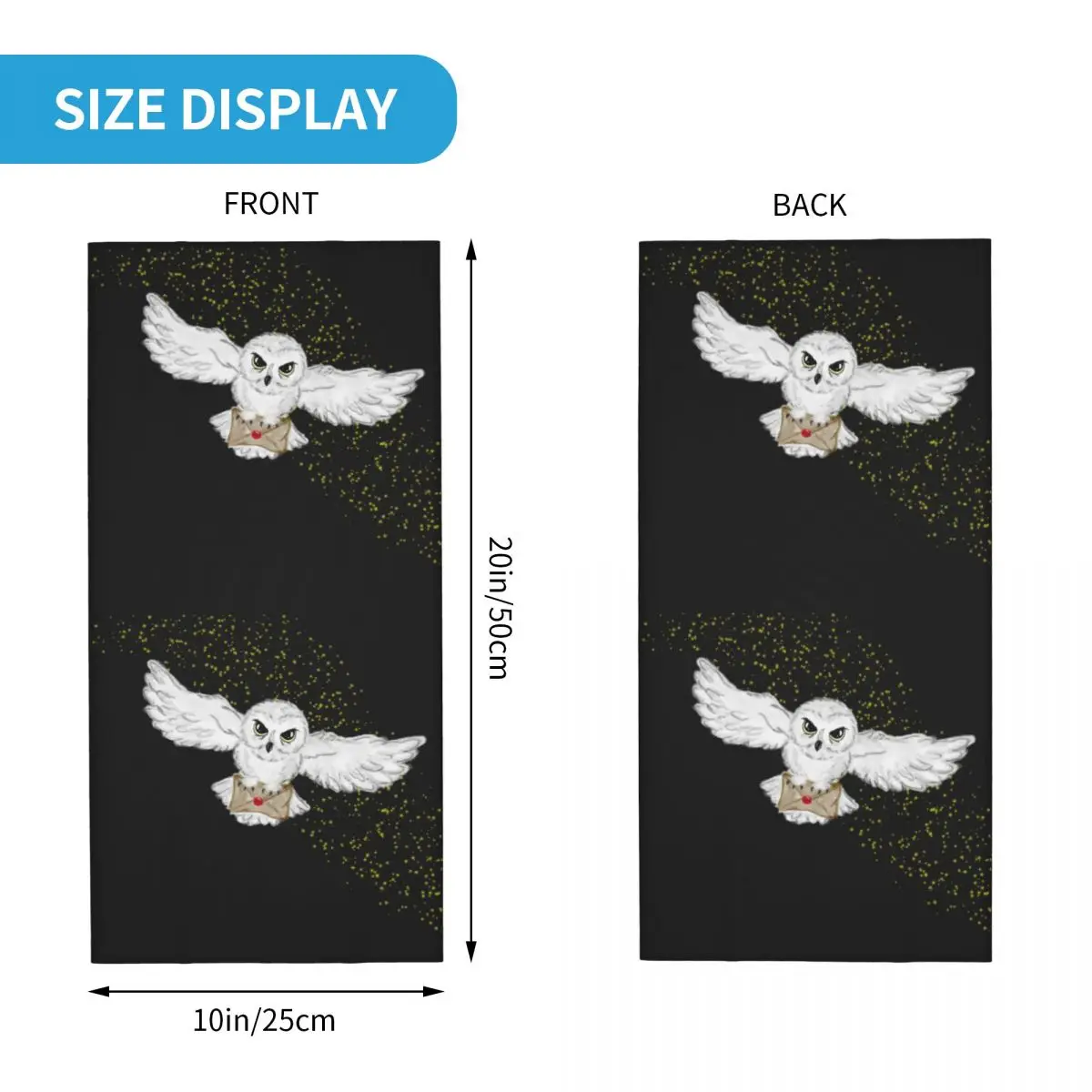 Owl Flight Tote Bag Bandana Winter Neck Warmer Men Windproof Wrap Face Scarf for Ski Witch Magic Gaiter Headband