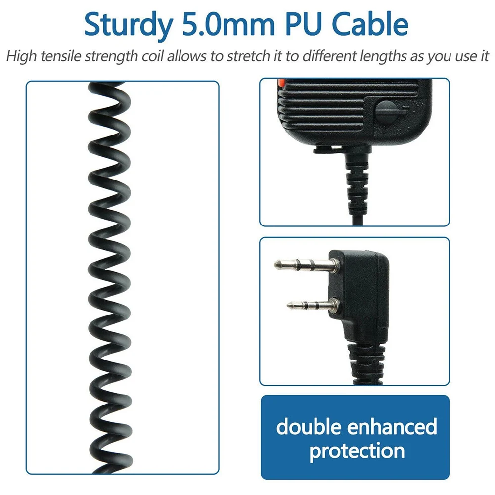 اتجاهين راديو يده التكتيكية المتكلم هيئة التصنيع العسكري ل BaoFeng AR-152 ل كينوود اللاسلكية يده المتكلم ميكروفون