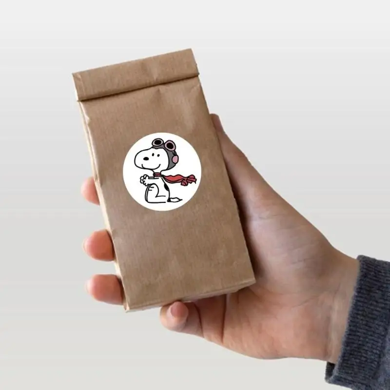 500 Stück/Rolle Snoopy-Aufkleber, 2,5 cm/1,0 Zoll, DIY-Dekor, perfekt zum Lernen von Spielen, Notizbuch, Pad, Kühlschrank, Geschenk, Mv, dekorative Siegeletiketten