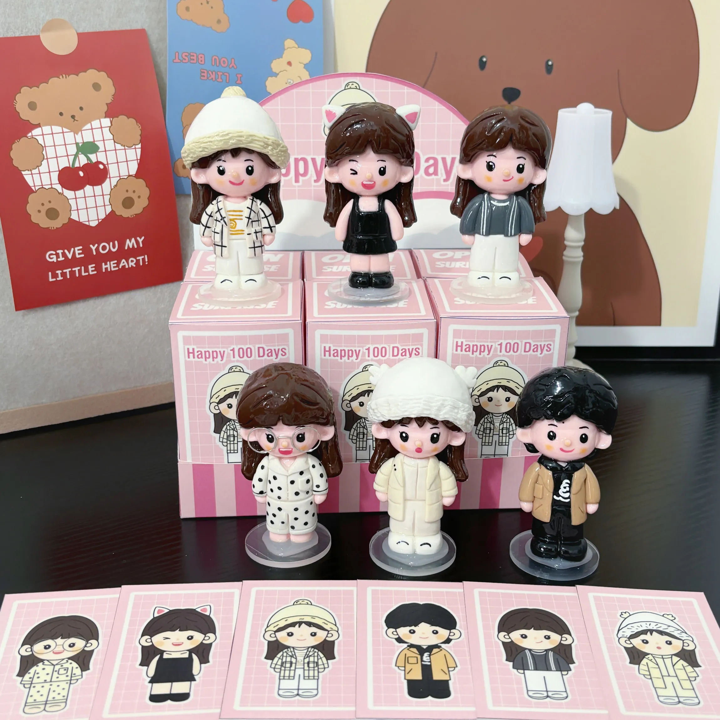 Custom Clay Figurine Mystery Box Handmade Q Version Portrait Doll Personaliz Couple Birthday Wedding Anniversary Gift DIY Custom