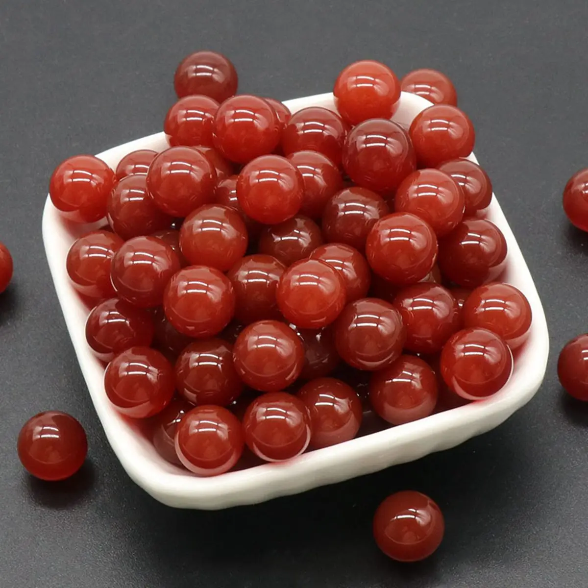 

12MM Red Carnelian Round Beads for Making Jewelry NO-Drilled Hole Loose Healing Energy Natural Cute Stone Crystal Sphere Balls