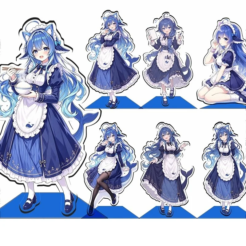 Whale Girl Mingyue Anime Acrylic Stand Model Figure Cosplay Plate Holder Topper Fans Keychain Desk Decor Plate Gift 15CM