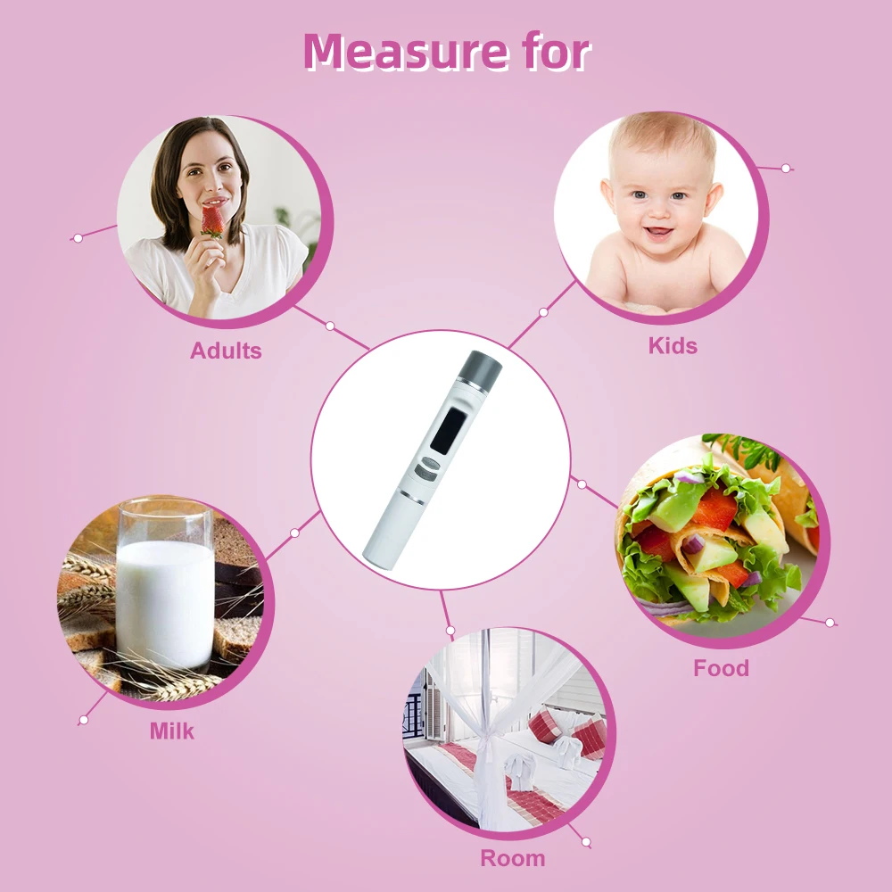 Mini Portable Non-Contact Infrared Thermometer 1S Quick Measurement 3 Temperature Modes for Baby Adult