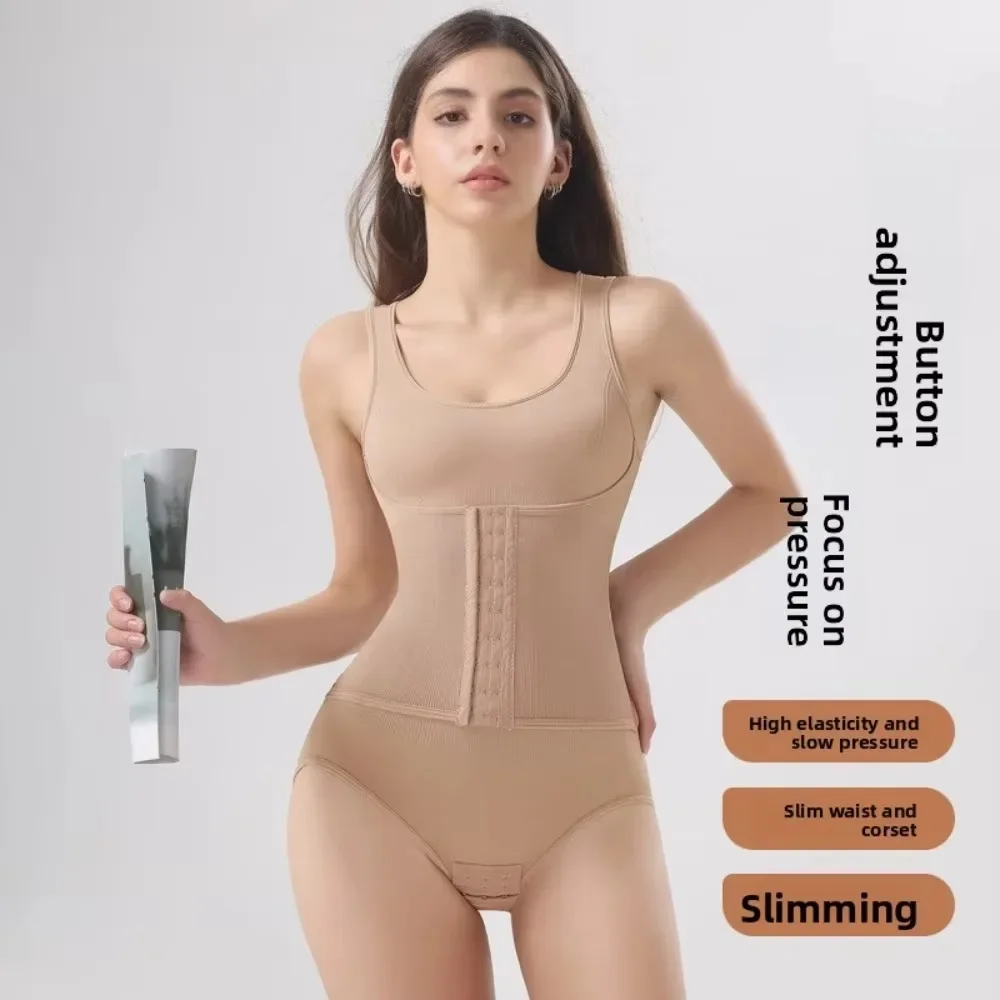 Women Front Closure Bodysuit Shapewear Tummy Control Brief Compression Body Shaper Daily Comfy Shaping Underwear
