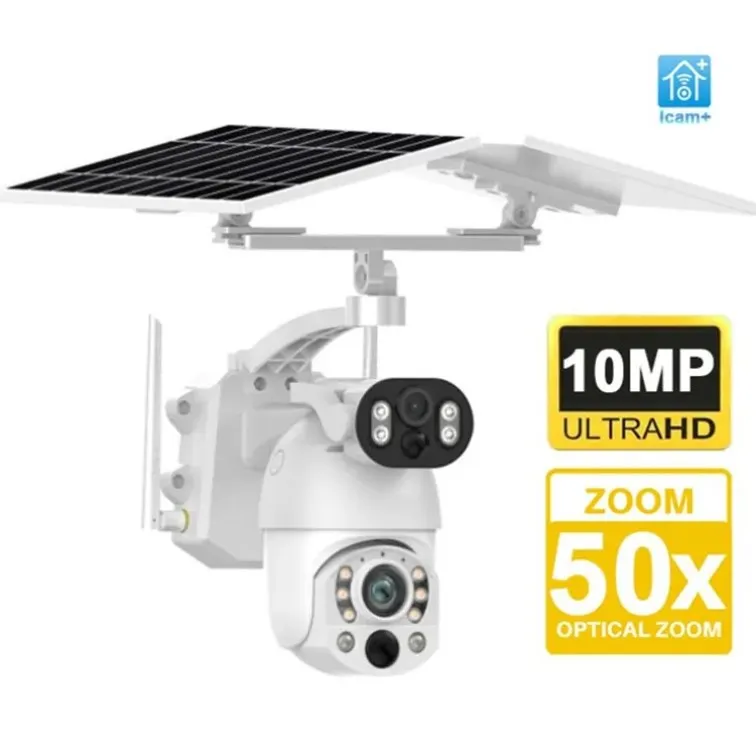 

10MP Auto Tracking Dual Lens Security 99X Zoom 4G Card Motion Detection Night Vision Indoor Use Solar Powered NVR