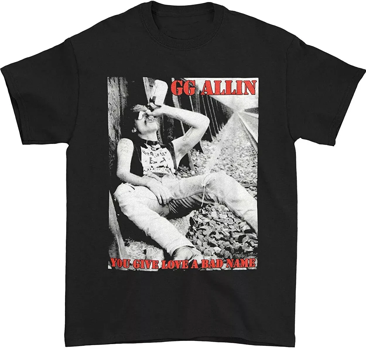 

Мужская рубашка всех размеров с короткими рукавами GG Allin You Give Love A Bad Name