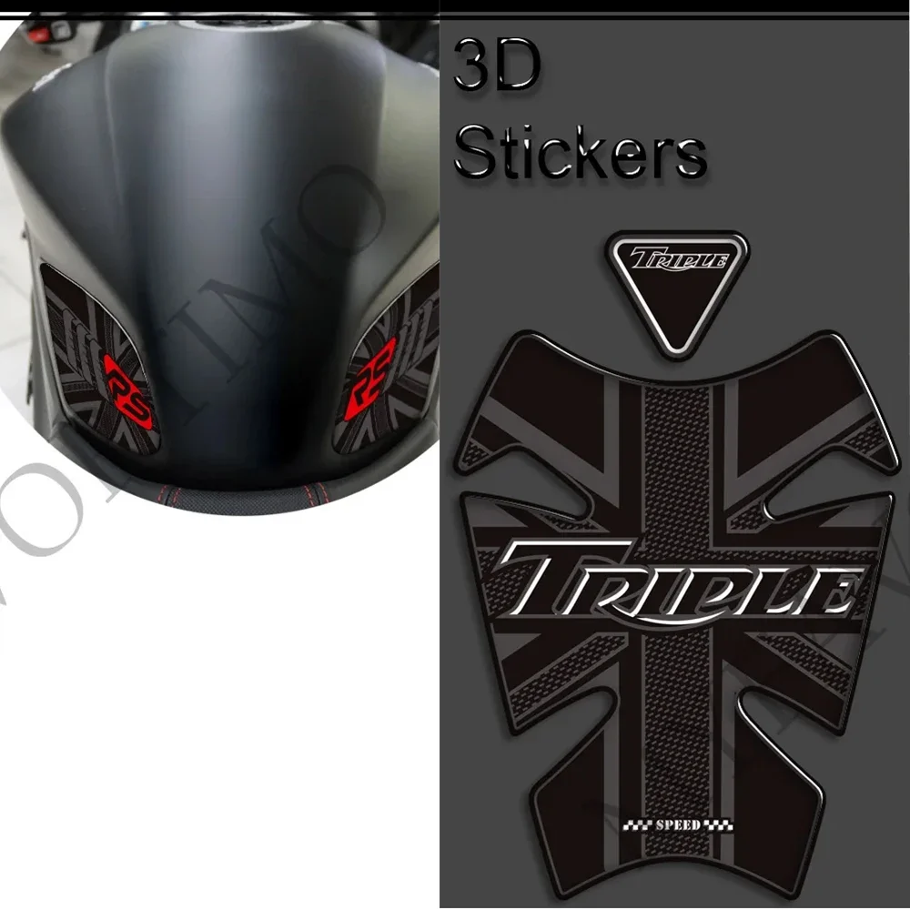 Para Triumph Speed Triple 1050RS 1200 RR 1050 RS 1200RS Kit de combustible de Gas y aceite Protector de tanque de rodilla empuñaduras de motocicleta