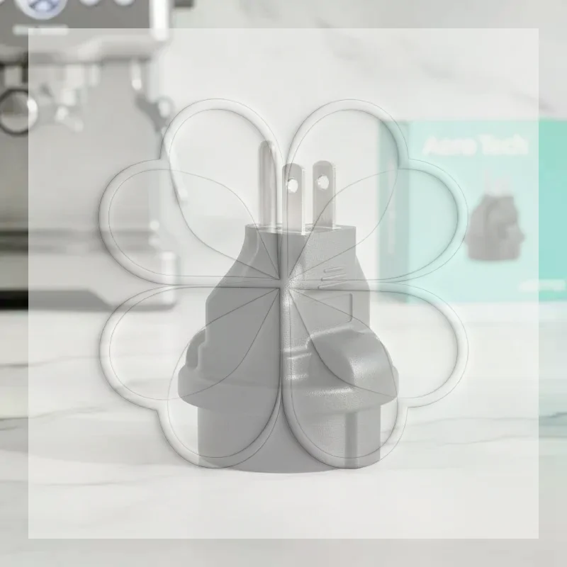 EU to US Schuko Plug Adapter Fireproof CEE7/3 to NEMA 5-15P Power Converter for Travel Home Business Trip Use
