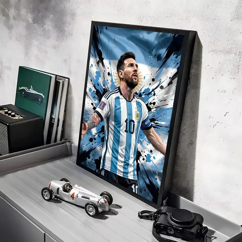 Fußballstar L-Lionel M-Messi Poster Aufkleber Wandbild Wandtattoos für Schlafzimmer Wohnzimmer Zuhause Selbstklebende Dekoration Geschenk – Detail 22