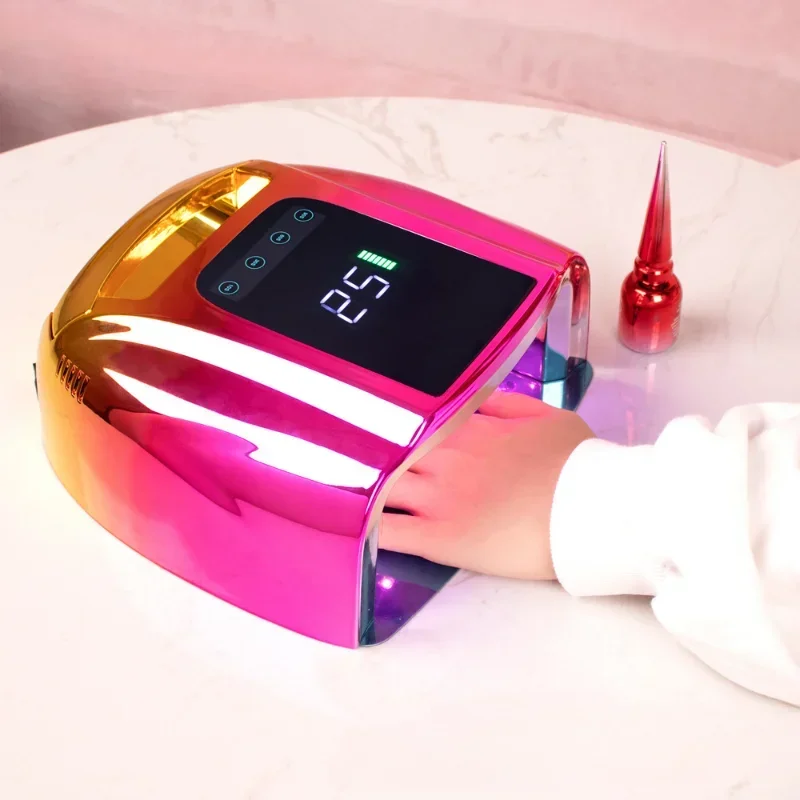 2024 New Rechargeable Nail Lamp with Handle Cordless Gel Polish Dryer LED Light for Nails Wireless Nail UV LED Lamp