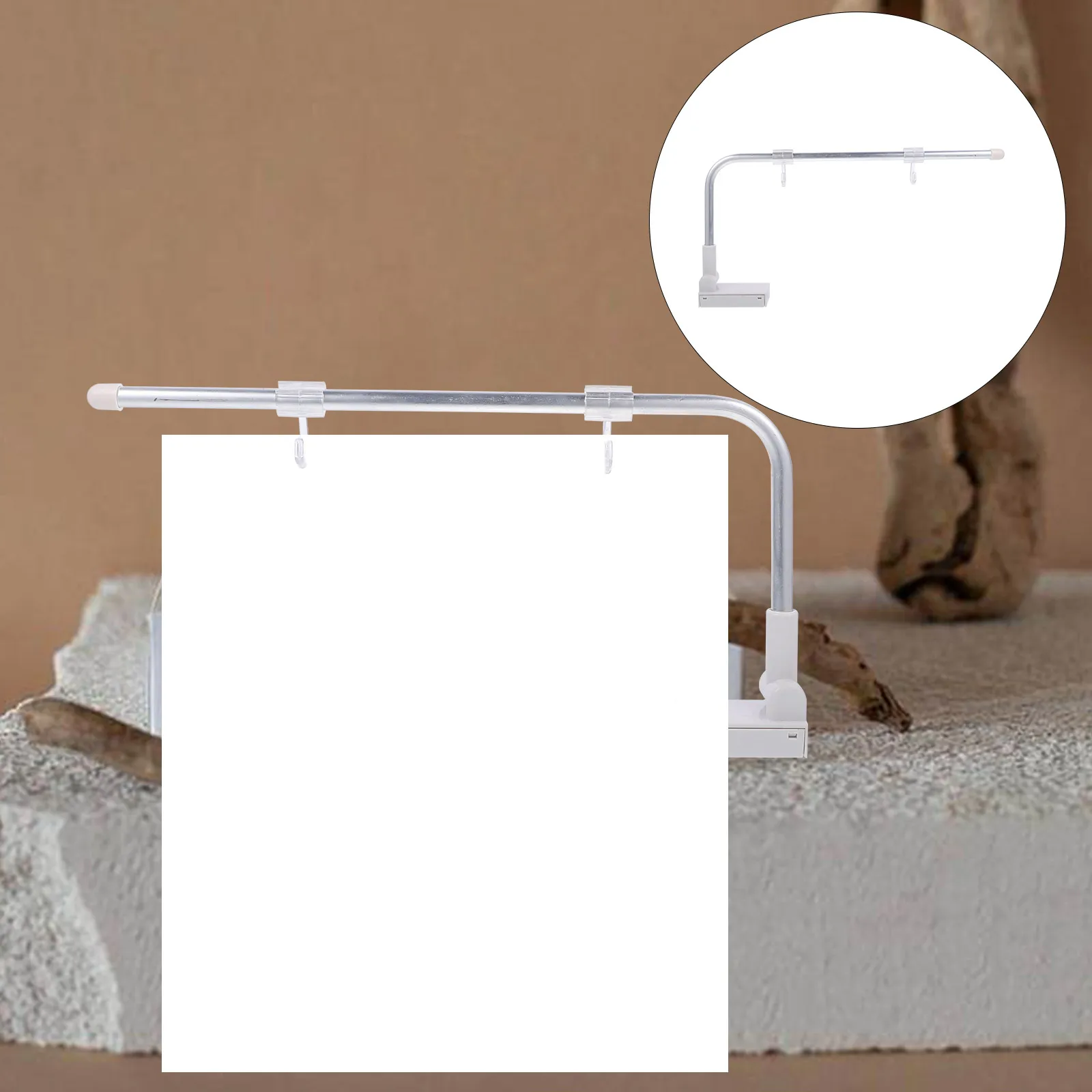 

6pcs Magnetic Sign Holder 8.16 Inch Wide White Transparent Acrylic Strip 90 Degree Base Poster Display Stand for Wall Mount