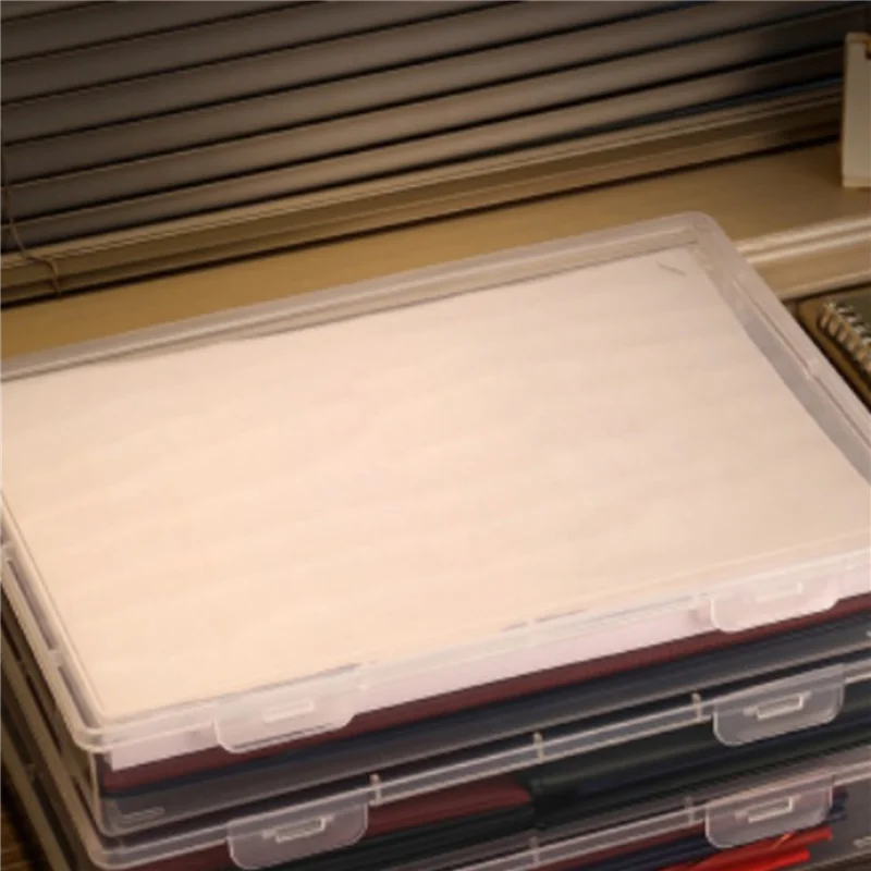 

2X пластиковый органайзер для файлов, прозрачная квадратная коробка для хранения файлов формата А4, коробка для хранения файлов L