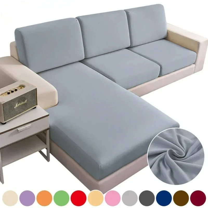 Elastic Sofa Seat Cushion Cover Spandex Polyester Sofa Cover for Living Room Washable Removable L Shape Corner Couch Protector