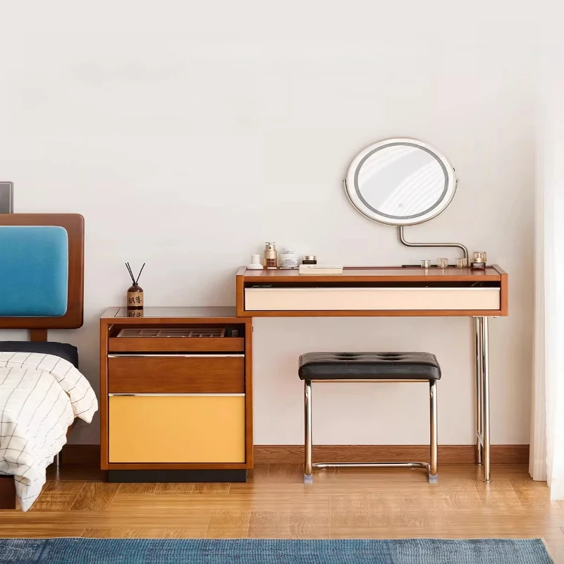 

Твердые туалетные столики для макияжа в среднем стиле, туалетные столики для макияжа в квартире, выдвижная домашняя мебель для спальни, платье пост De Maquillage ZY40SZT
