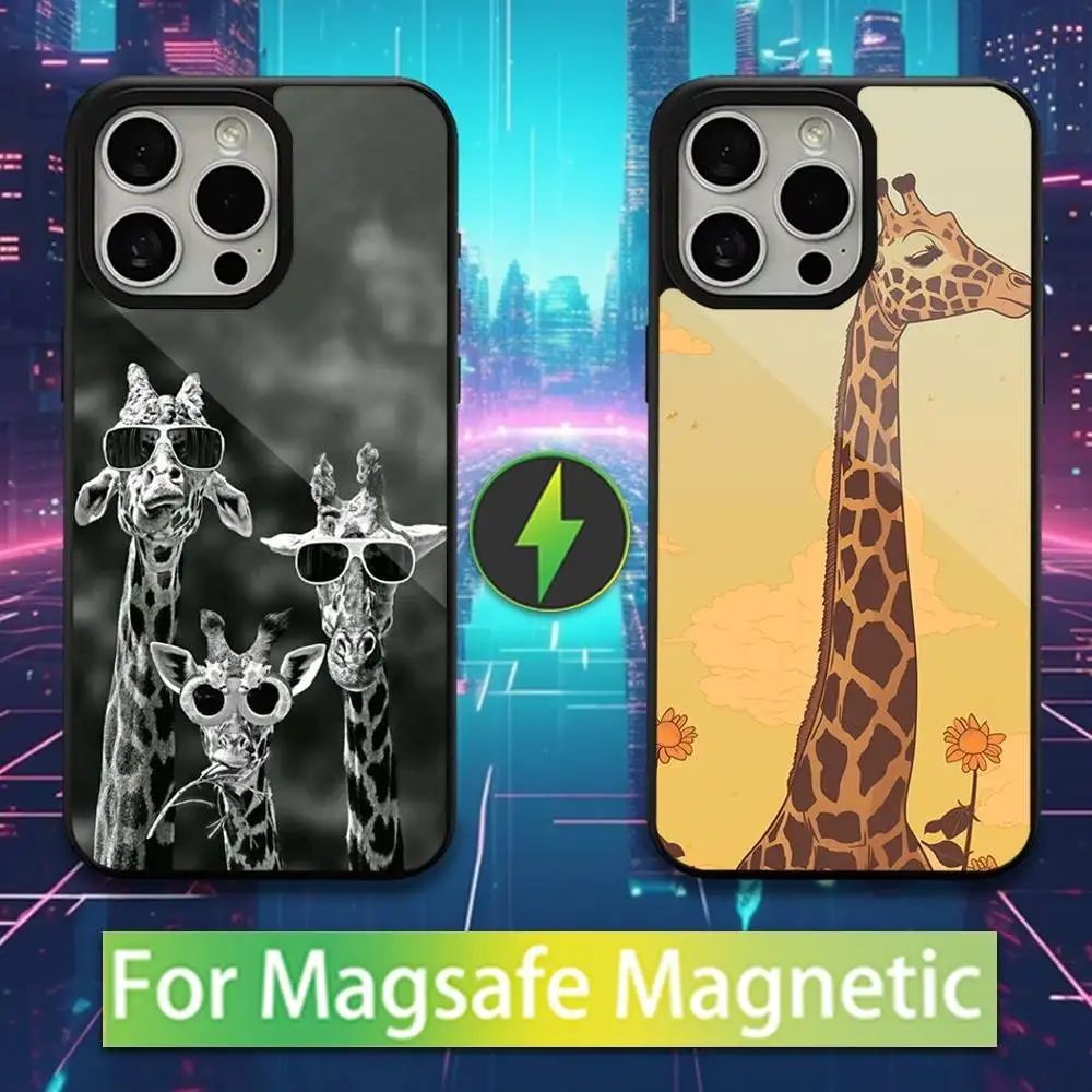 

Animal Giraffe Funny Phone Case For iPhone 16,15,17,14,13,12,11,Pro,Max,Plus,Mini,Magsafe,Magnetic Wireless Charging Case