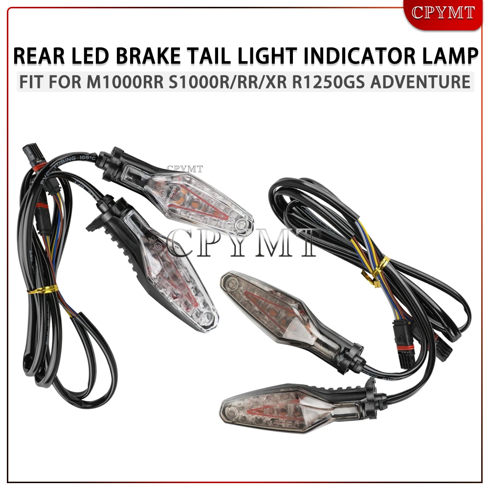 

LED Rear Turn Signal Indicator Flasher Lamp Motorcycle Brake Tail Light Fit for M1000RR S1000RR S1000R S1000XR R1250GS Adventure