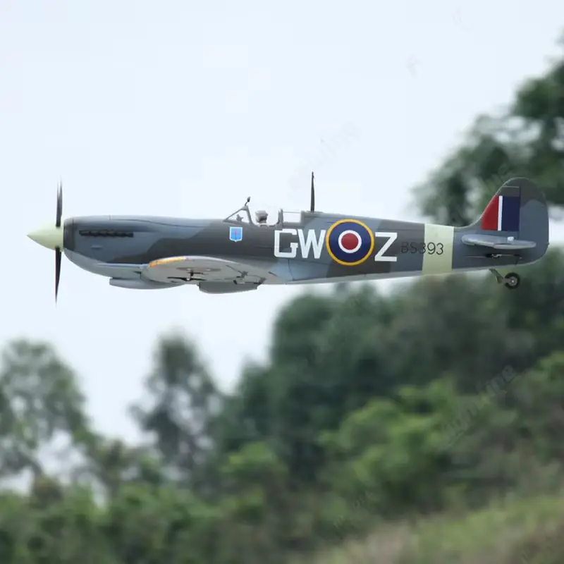 Flightline 1/7 Rc "Flight Line" 1600mm Spitfire "Fire-Breathing" Afstandsbediening Model Vliegtuig Retro Legendarisch Gevechtsvliegtuig Speelgoed