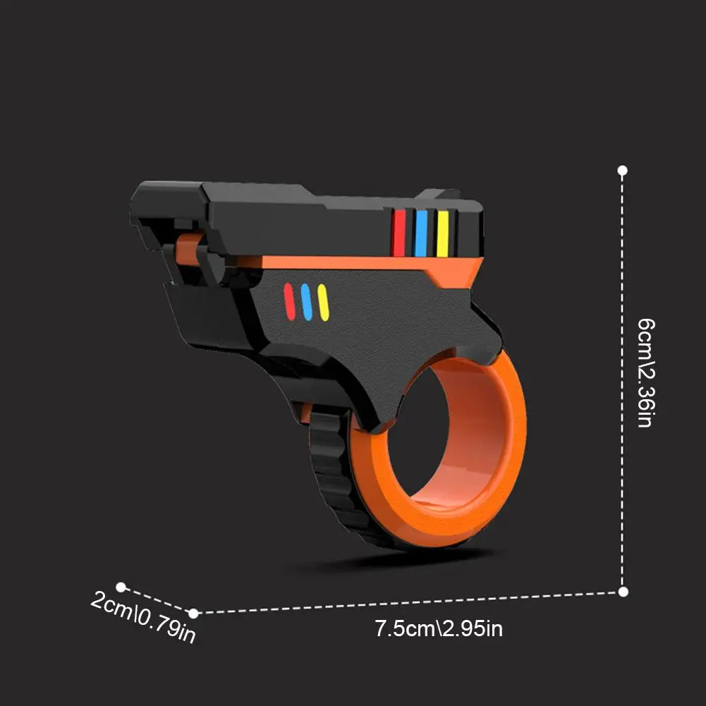 Fidget Slider 3D Printed Fidget Toy EDC Gadget Multi Functional Ratchet Decompression Toy Portable Fingertip Gyro Office Gift