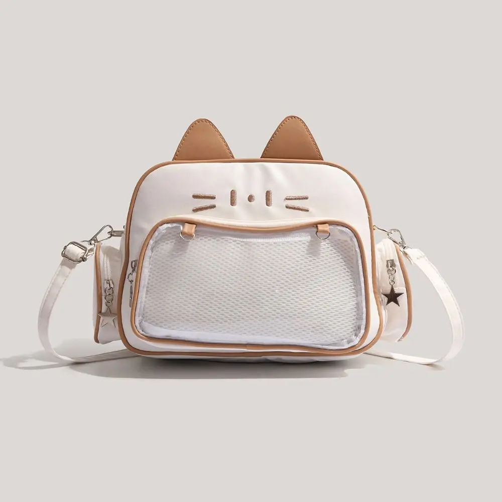 Unterarmtasche mit Katzenmotiv, Itabag JK Kawaii Preppy-Stil, Tragetasche aus PU-Leder, Y2K Schultertasche für Mädchen – Detail 11