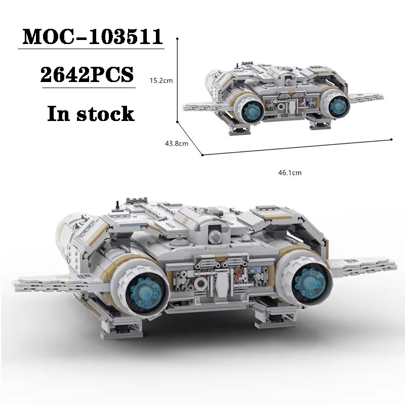 MOC-103511 Ruimtevaartuig Model Bouwsteen Speelgoed 2642 Stuks Hoge Moeilijkheidsgraad Kinderen Puzzel Onderwijs Verjaardag Kerst Speelgoed Cadeau