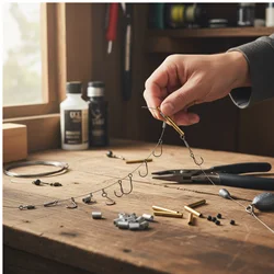 100Pcs Double Barrel Crimp Sleeve Aluminum Crimping Loop Sleeve Fishing Line Tube Connectors