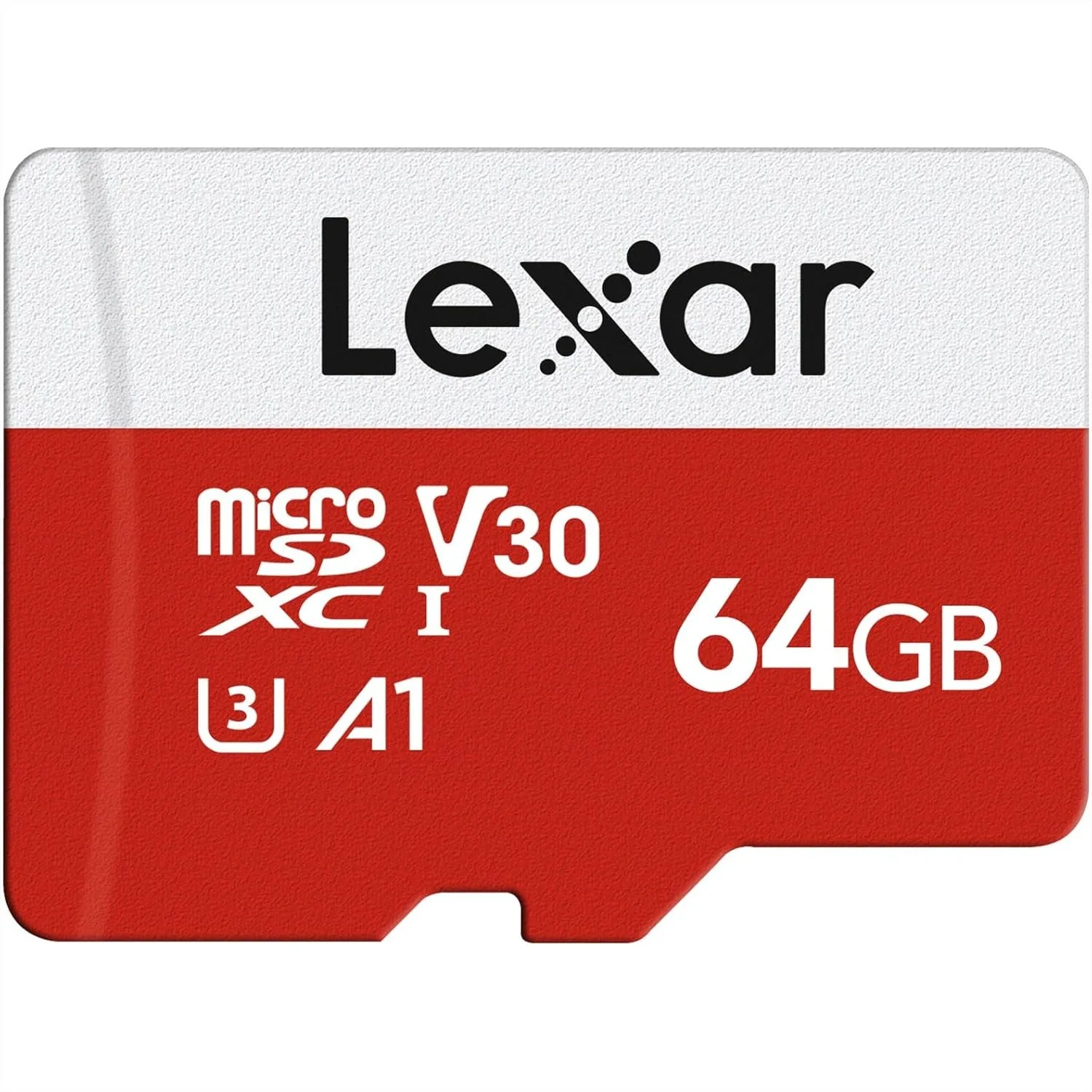 Micro SD Card 64GB, UHS-I Memory Card with Adapter 100MB/s C10 U3 V30 A1 for Smartphones Tablets Drones