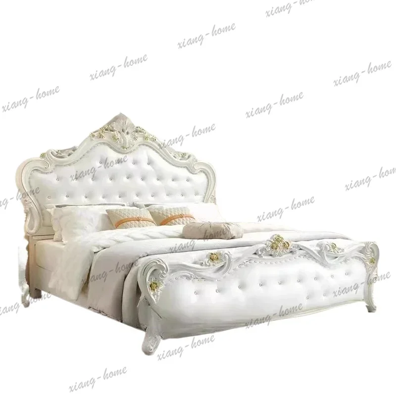 Creative Wooden Bed Girls Luxury Princess Bedroom Human Dog Headboards Bed Floor Beauty Beauty Princess Beliche Salon Furniture