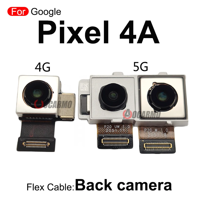 Para google pixel 4a 4g 5g 5a 6a traseira principal traseira ampla câmera e módulo de câmera frontal cabo flexível peças de reposição