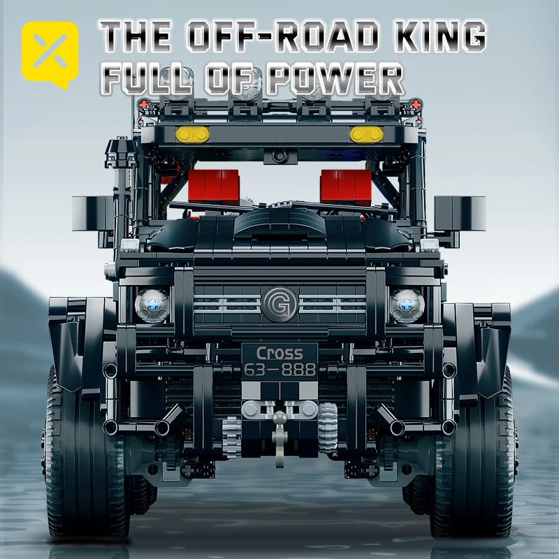 ToylinX على الطرق الوعرة SUV مجموعات سوداء 1/8 مقياس شاحنة بيك اب سيارة تحدي اللبنات هدية لعشاق الفني البالغين